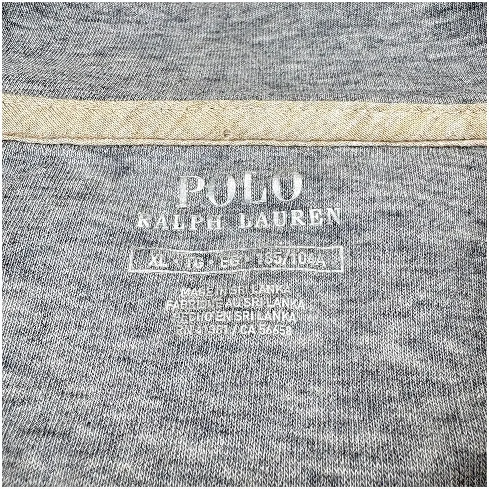 Polo Ralph Lauren Jersey 1/4 Zip Pullover Mens XL Tan Cotton Blend Pony Logo